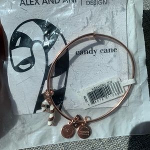 alex and ani rose gold candy cane bracelet